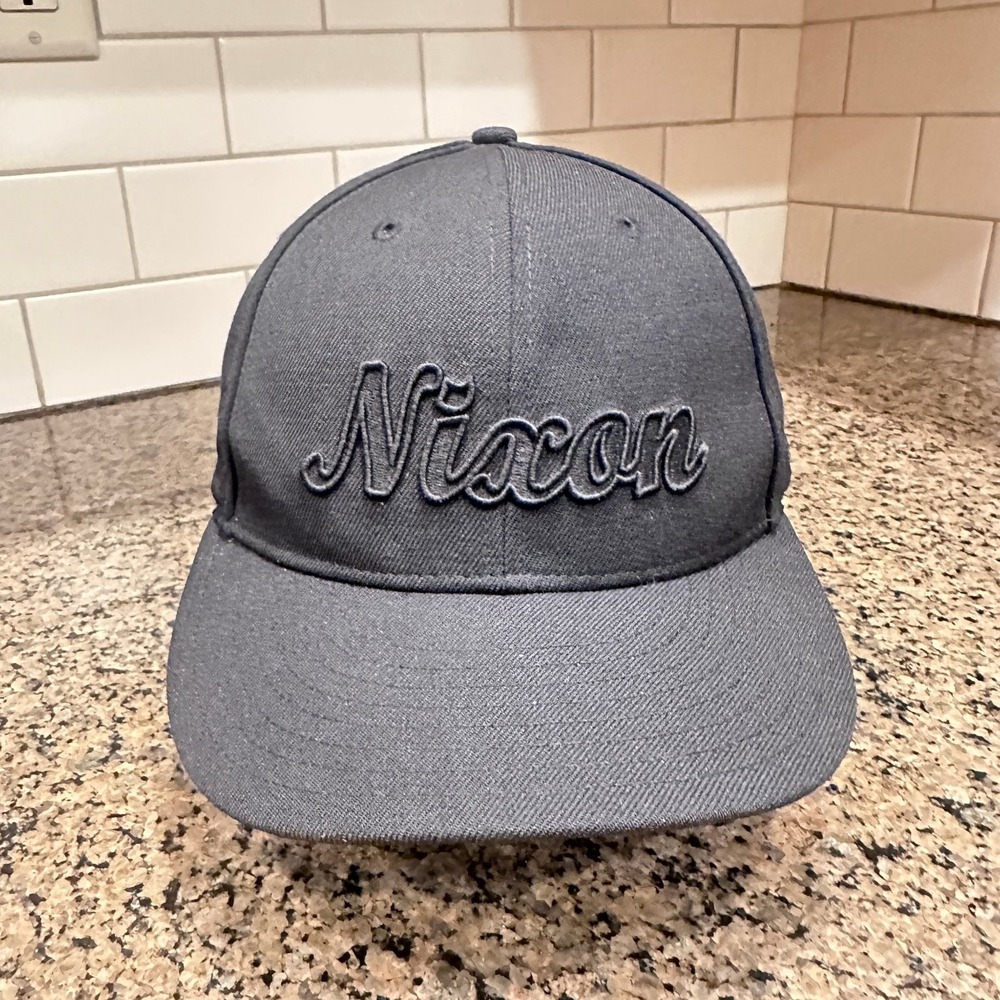Nixon Icon New Era 59FIFTY Hat 7 1/4 Fitted Black Baseball Cap